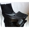 Skórzane szerokie botki  tęgość H obcas 5.5 cm